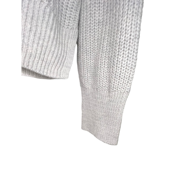 Rachel Zoe Beige Cozy Slouchy Hooded Knit Sweater With Buttons - Picture 2 of 6